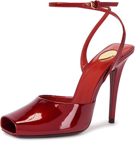 Arqa Stiletto High Heel Sandals للنساء مغطاة بحزام الكاحل القابل للتعديل in Kuwait