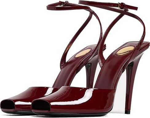 Arqa Stiletto High Heel Sandals للنساء مغطاة بحزام الكاحل القابل للتعديل in Kuwait