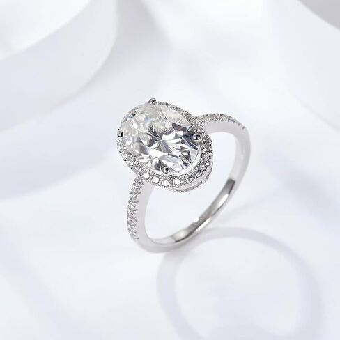 14K Gold Unique Oval Shape 4.5 Carat D-color Diamond Engagement Ring for Women | Excellent Cut | D-color | Exquisite Luxury Jewelry for Her in Saudi Arabia