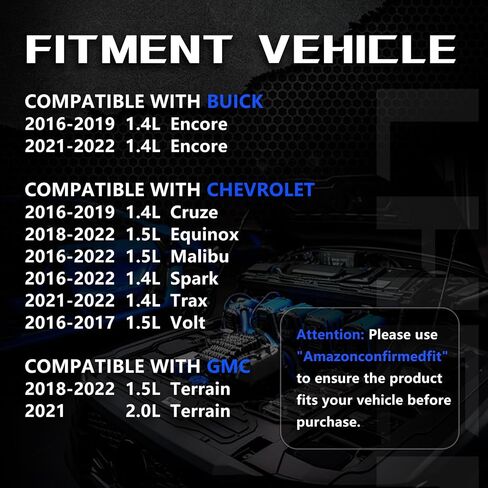 Oxygen O2 Sensor Upstream Downstream 12701634 Compatible with Chevrolet Chevy 2016-2019 Cruze Spark Trax 1.4L Malibu Equinox for Buick Encore for GMC Terrain 1.5L 2018-2022 12663317 2PCS in Kuwait