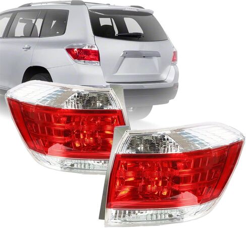 2 عبوة LH و RH Tail Light Assembly بديل لـ Highlander 2011 2012 2013 Driver and Passenger Side in Kuwait