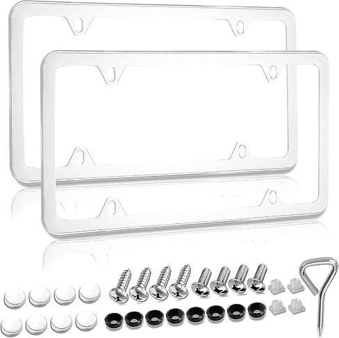 Matte Black License Plate Frames,Black Metal License Plate Frame,Slim License Plate Frame,Anti Theft License Plate Frame for Men,Car Plate Frame in Kuwait