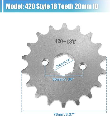 X AutoHaux 1 Set 420 Style 18 Teath 20mm معرف دراجة نارية ناضحة ملائمة للدراجة الأمامية للدراجة النارية لـ 50cc 70cc 110cc 125cc دراجة نارية دراجة صغيرة in Kuwait