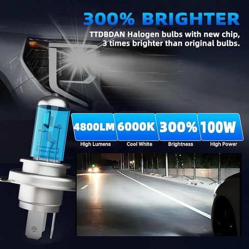 Halogen Headlights Fit for Honda CRV CR-V 2002-2004 & 2007-2014 Headlight Bulbs,9003/H4/HB2 High/Low Beam + h11 Fog Light Bright Light Combo,Plug And Play,Pack of 4 in Saudi Arabia