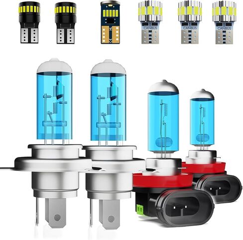 Halogen Headlights Fit for Honda CRV CR-V 2002-2004 & 2007-2014 Headlight Bulbs,9003/H4/HB2 High/Low Beam + h11 Fog Light Bright Light Combo,Plug And Play,Pack of 4 in Saudi Arabia