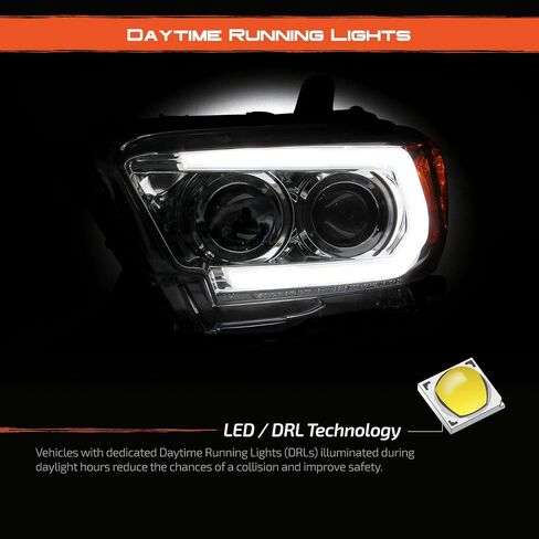 Akkon - FIT 2016-2022 Toyota Tacoma LED Projector Projector Black Headligh in Kuwait