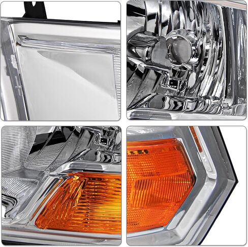 SOCKIR Headlight Assembly Compatible with 2009-2012 Dodge Ram 1500 2500 3500 Pickup Driver and Passenger Side Black Housing Clear Reflector (Not fits Quad Beam Headlight Models) in Saudi Arabia