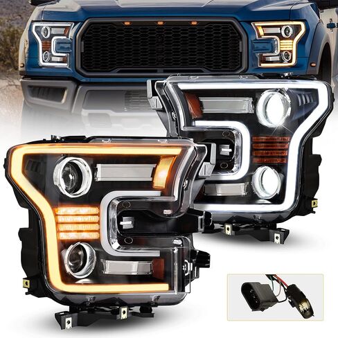 Full LED Headlights for F150 15-17, DOT Approved LED Headlights Assembly with Switchback DRL Dynamic Animation Sequential Turn Signal for Ford F-150 2015-2017 (2PCS) in Saudi Arabia