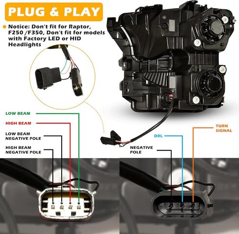 Full LED Headlights for F150 15-17, DOT Approved LED Headlights Assembly with Switchback DRL Dynamic Animation Sequential Turn Signal for Ford F-150 2015-2017 (2PCS) in Saudi Arabia