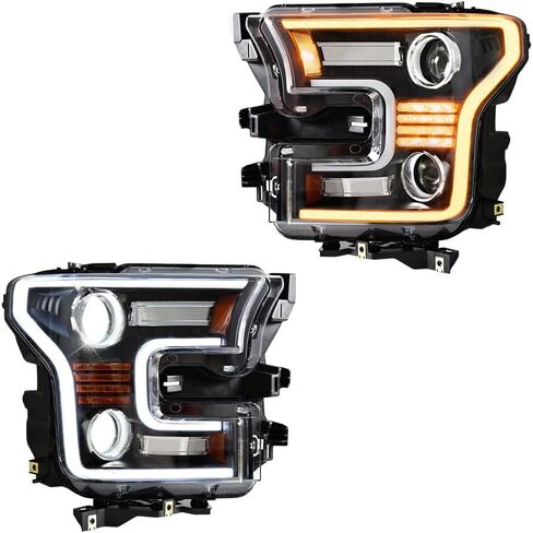Full LED Headlights for F150 15-17, DOT Approved LED Headlights Assembly with Switchback DRL Dynamic Animation Sequential Turn Signal for Ford F-150 2015-2017 (2PCS) in Saudi Arabia