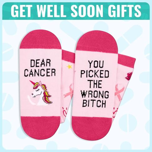 HAPPYPOP Breast Cancer Gifts For Women - Breast Cancer Awareness Socks Inspirational Socks Survivor Socks, Inspirational Gifts Chemo Gifts in Saudi Arabia