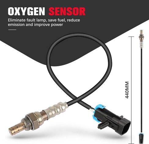 O2 Oxygen Sensor for Chevrolet Silverado 1500 2008-2013, for Malibu, Equinox, for GMC Sierra 1500, for Buick, for Cadillac - Replaces 12606671, 19187281, 213-4537 - Heated 4-Wire in Saudi Arabia