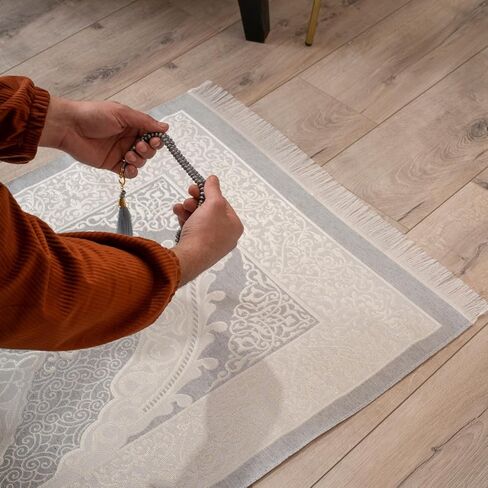 سجادة الصلاة المسلمة مع حبات صلاة الإسلام - حصيرة صلاة السفر ، والهدايا الإسلامية للمرأة ، والصلاة المحمولة مات الإسلام ، وسجادة الصلاة الإسلامية الإسلام الرجال ، حصيرة الصلاة من أجل الهدايا المسلمة ، الوردي in Kuwait