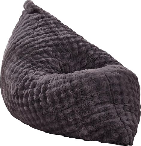 Hobestluk 3 in 1 Bean Bag Chair Giant Bean Bag Chairs Convertible Bean Bag Floor Cushion with Machine Washable Cover, Beanbag Chairs for Adult (Dark Grey) in Saudi Arabia