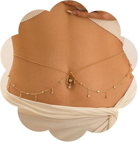 Simple And Exquisite Zircon Waist Chain, Bohemian Style, Fashionable And Charming Design, Retro Charm, Modern Fusion, Trendsetter, Personalized Accessory in Saudi Arabia