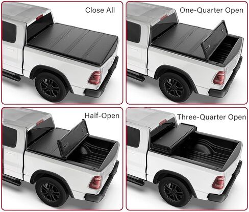 FRP Low-Profile Flip-Up Hard Tri-Fold Tonneau Cover fits 2019–2026 Dodge Ram 1500 5.7ft Short Bed (Excludes RamBox) in Saudi Arabia