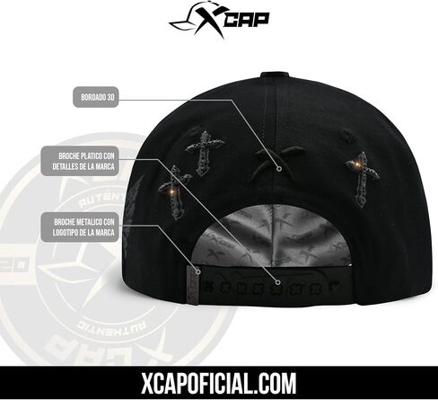 XCAP LA Crosses Black - قبعة متميزة للرجال والنساء ، قبعة البيسبول لأي مناسبة ، LA Crosses Balck Trucker Cap ، قبعة سوداء قابلة للتعديل للرجال in Saudi Arabia