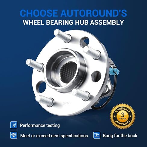 Autoround 513087 Front Wheel Bearing and Hub Assembly fit for Buick, Cadillac, Chevy, Oldsmobile, Pontiac, 1991-1999 Left/Right Side, 5 Lug W/ABS in Saudi Arabia