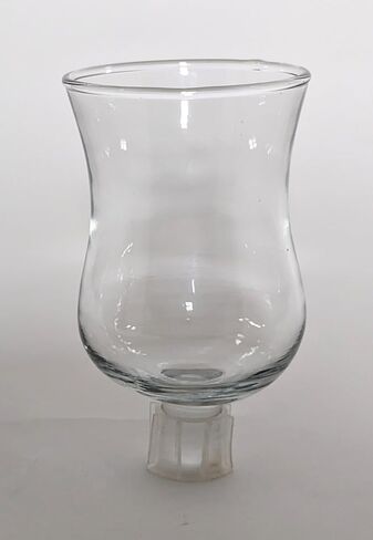 Peg Votive Candle Holder Clear Glass with a Rubber Grommet for tealights, Oil Lamps, LED, Votive Candles. 4" High with The Neck fits in 7/8" Candle Cup. Set of 4 in Saudi Arabia