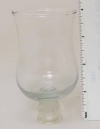 Peg Votive Candle Holder Clear Glass with a Rubber Grommet for tealights, Oil Lamps, LED, Votive Candles. 4" High with The Neck fits in 7/8" Candle Cup. Set of 4 in Saudi Arabia