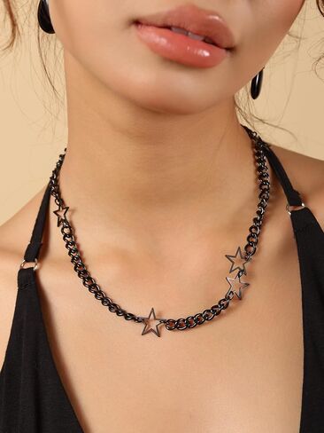 Sacina Gothic Star Necklace, Star Choker, Emo Punk Grunge Y2k Necklace, Y2k Jewelry, Christmas Jewelry Gift For Women in Kuwait