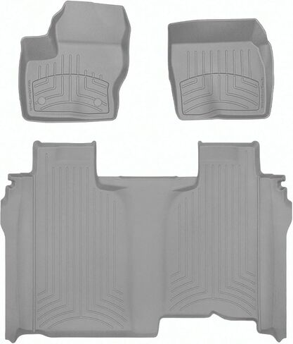 Weathertech Floorliner HP Custom Fit Floor Haps for Silverado 1500 ، Ltd ، 2500HD/3500HD ، Sierra 1500 ، 2500HD/3500HD ، محدودة-الصف الأول والثاني (441436-1-5IM) ، Black in Saudi Arabia