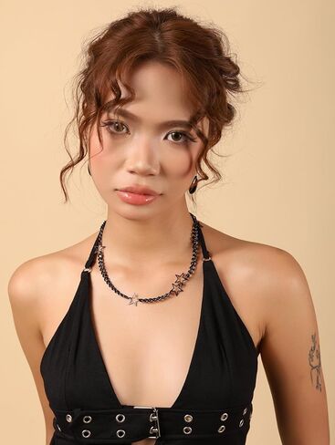 Sacina Gothic Star Necklace, Star Choker, Emo Punk Grunge Y2k Necklace, Y2k Jewelry, Christmas Jewelry Gift For Women in Kuwait