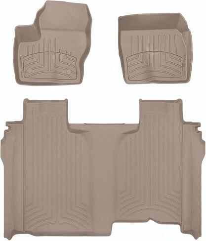 Weathertech Floorliner HP Custom Fit Floor Haps for Silverado 1500 ، Ltd ، 2500HD/3500HD ، Sierra 1500 ، 2500HD/3500HD ، محدودة-الصف الأول والثاني (441436-1-5IM) ، Black in Kuwait
