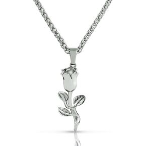 Forge & Foundry Men's Rose Pendant with Adjustable 21" Necklace Wheat Chain | Valor | Design-led, artisan jewelry from London in Saudi Arabia