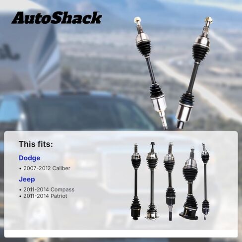 AutoShack Front CV Axle Shaft Assembly Set of 2 Replacement for 2011-2014 Jeep Patriot FWD 2007-2012 Dodge Caliber FWD 2011-2014 Jeep Compass FWD Driver and Passenger Side AS2311PR in Saudi Arabia