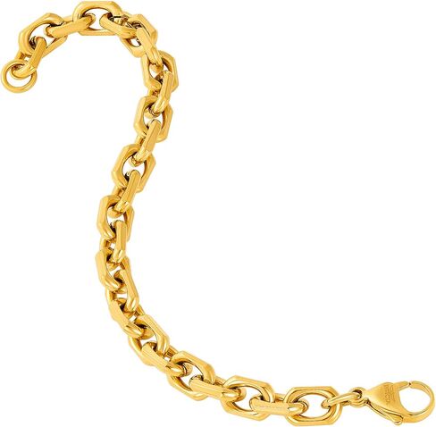 Invicta Bracelet for Men, Stainless Steel Chain Jewelry, Beveled Edge Rectangular, 8.5mm, 8.75" in Saudi Arabia