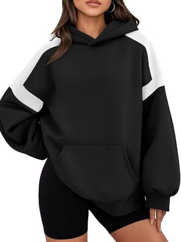 العصرية الملكة المرأة المتضخم هوديس اللون كتلة موضة الخريف 2024 بلوزات غير رسمية طويلة الأكمام Y2k الملابس الشتوية in Kuwait