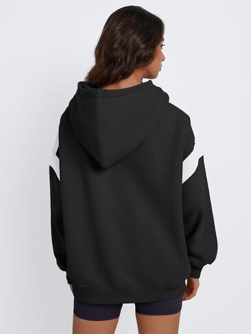 العصرية الملكة المرأة المتضخم هوديس اللون كتلة موضة الخريف 2024 بلوزات غير رسمية طويلة الأكمام Y2k الملابس الشتوية in Kuwait