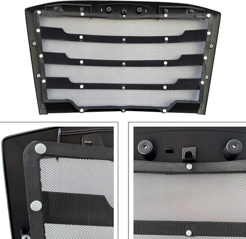 Grille Black Grill with شاشة الخلل متوافقة مع 2018-2024 Freightliner Cascadia ، ملحقات Cascadia Cascadia المصد الأمامي in Kuwait