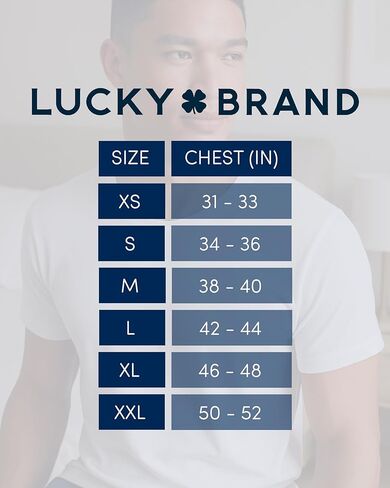 Lucky Brand Men's Undershirt - 4 Pack Basic Short Sleeve Men's T-Shirts - Soft Crewneck and V-Neck Undershirts for Men (S-XL) in Saudi Arabia