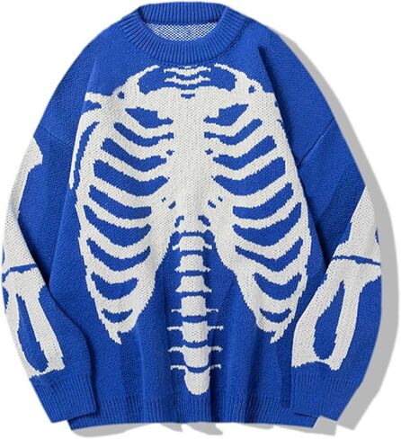 Gihuo Women Dinosaur Oversized Sweater Graphic Crewneck Knitted Pullover Casual Loose Fit Jumper Tops in Kuwait