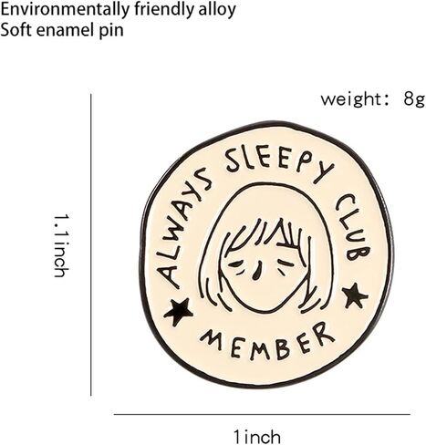 Funny Cat Stay Pawsitive Brooch Pins - Always Sleepy Club Brooch pin - Express Your Mood in Style in Saudi Arabia
