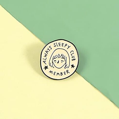 Funny Cat Stay Pawsitive Brooch Pins - Always Sleepy Club Brooch pin - Express Your Mood in Style in Saudi Arabia