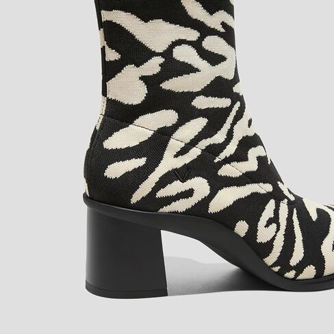 VIVAIA Amanda Women's Water-repellent Water-Repellent Stretchy UpperHeel Boot Round-Toe Booties 6.5cm/2.5" heel height Boots Extra Roomy Almond-Toe lady dress jeans Winter Fall Running Heel Boots in Kuwait