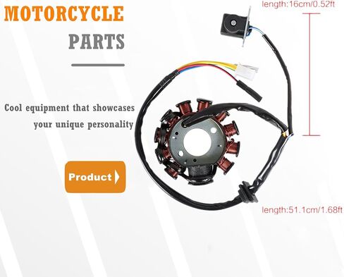 Ignition Stator Magneto 11 Pole/Coils Performance for Many Different Models Like Jonway, Wolf 125CC 150CC GY6 Scooter Engines with DC System, N-F7-9192-S in Saudi Arabia