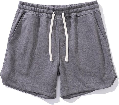 Men's Workout Sweat Shorts 5 Inch Cotton Casual Fitness Mens Athletic Gym Jogger Short Sweatpants Slacks with Pockets in Saudi Arabia