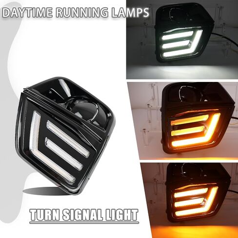 LED Front Bumper Fog light DRL Amber Sequential Turn Signal Lamp Feature Kit for T Chevy Chevrolet Colorado 2023 2024 Replacement Front Bumper Trim Accessories in Saudi Arabia