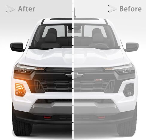 LED Front Bumper Fog light DRL Amber Sequential Turn Signal Lamp Feature Kit for T Chevy Chevrolet Colorado 2023 2024 Replacement Front Bumper Trim Accessories in Saudi Arabia
