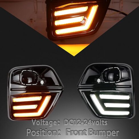 LED Front Bumper Fog light DRL Amber Sequential Turn Signal Lamp Feature Kit for T Chevy Chevrolet Colorado 2023 2024 Replacement Front Bumper Trim Accessories in Saudi Arabia