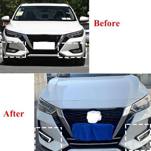 Generic LED DRL Fog Lights for Nissan Sylphy Sentra 2019-2022,Amber Turn Signal Streamer Lamp,White Daytime Running Light, Amber&White in Saudi Arabia