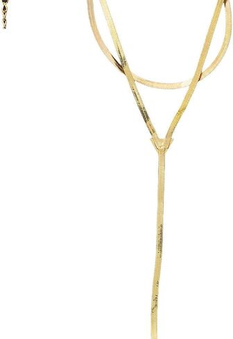 Gold Long Snake Chain Choker Y Necklaces Statement for Women, Dainty Silver Layered Triangle Necklace Party Prom Jewelry Gifts Y2K Costume Accessories in Saudi Arabia