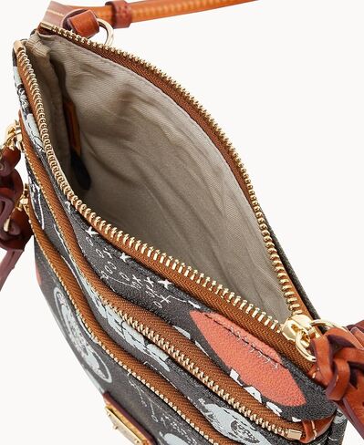 Dooney & Bourke Handbag, NFL Raiders North South Triple Zip Crossbody in Saudi Arabia