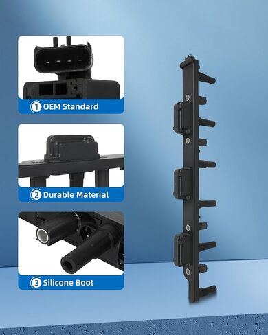 ECCPP 1 ignition coils with 6 iridium Spark Plugs,UF296,coils packs,for Jeep Grand,for Cherokee 2000-2004,for Wrangler 2000-2006 L6 4.0L,UF296 5C1181,C1263 in Saudi Arabia