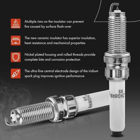 A-Premium Ignition Coils and Spark Plugs Kits Compatible with BMW 340i, 340i GT xDrive, 540i, 540i xDrive, X3, 440i, 440i xDrive, 740i, 640i xDrive, M240i, X4 & Mini Cooper Clubman 6-PC Set in Saudi Arabia