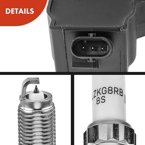 A-Premium Ignition Coils and Spark Plugs Kits Compatible with BMW 340i, 340i GT xDrive, 540i, 540i xDrive, X3, 440i, 440i xDrive, 740i, 640i xDrive, M240i, X4 & Mini Cooper Clubman 6-PC Set in Saudi Arabia